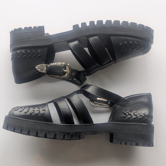 The Kooples Leather Jelly Sandals - Picture 1 of 7